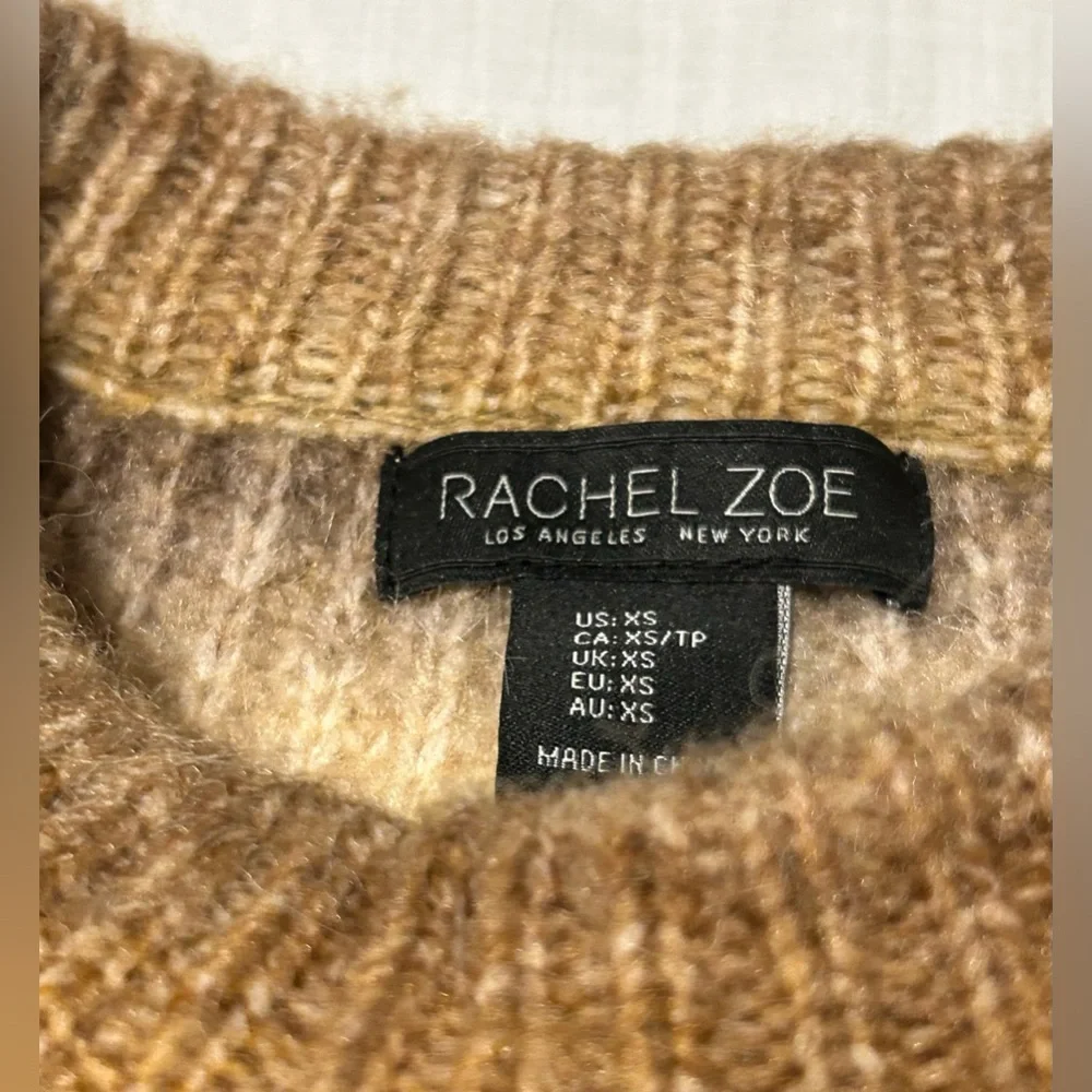 Rachel Zoe Striped Brown and Yellow Women's Sweater - Picture 6 of 6